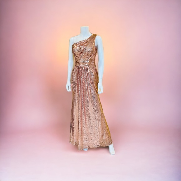 Dresses & Skirts - Beyond beautiful rose gold sequin gown sz 4 NWOT
